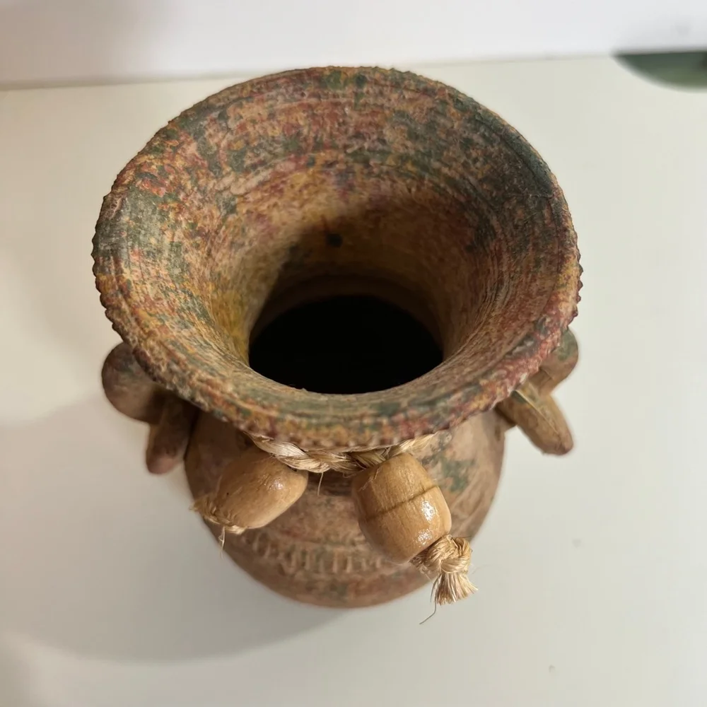 Vintage Unbranded Vase, pottery Home Decor, 5 inches, Brown‎ - Picture 4 of 10